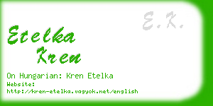 etelka kren business card